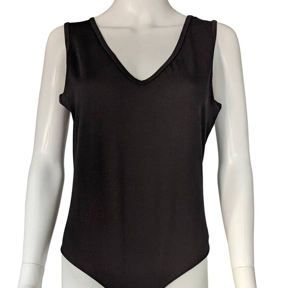 Black Sleeveless Bodysuit Top by Marste - Picture 1 of 9